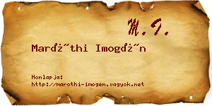 Maróthi Imogén névjegykártya